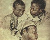 让 安东尼 华托 : Three Negro Boys